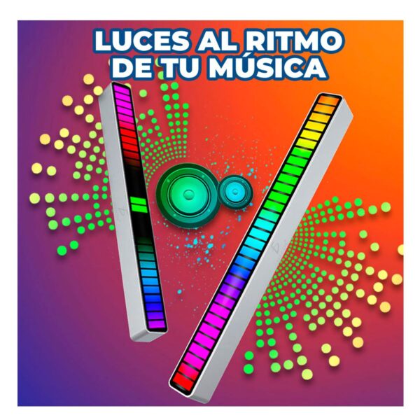 Barra De Luz RGB Audio Rítmica Recargable