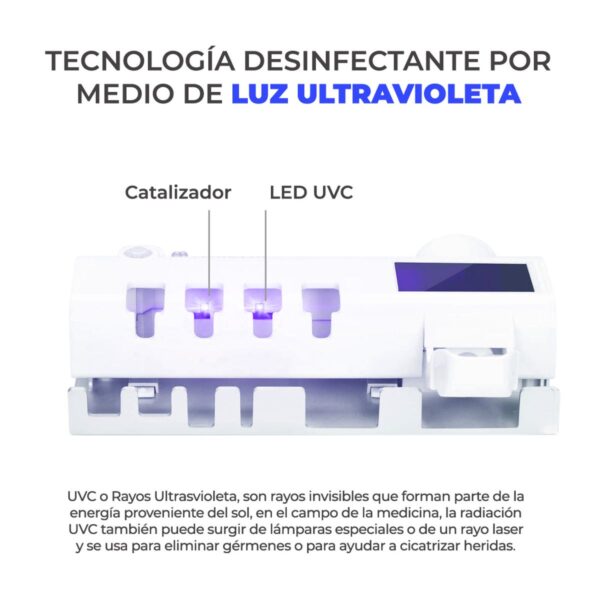 Esterilizador de Cepillo de Dientes con Dispensador de Pasta Dental