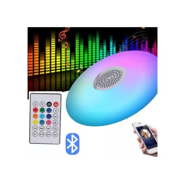 Foco Bocina RGB 48W Con Control Remoto