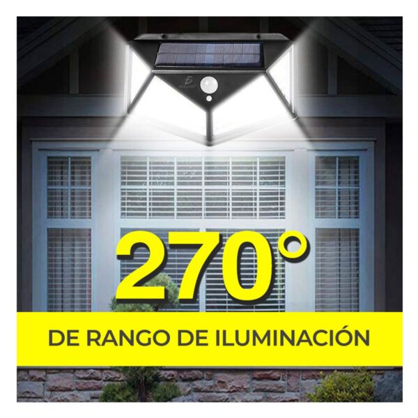 Lampara Luz LED Solar Exterior 4000K Con Sensor de Movimiento