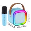 Mini Bocina Bluetooth 10W Karaoke Con 1 Micrófono Inalámbrico