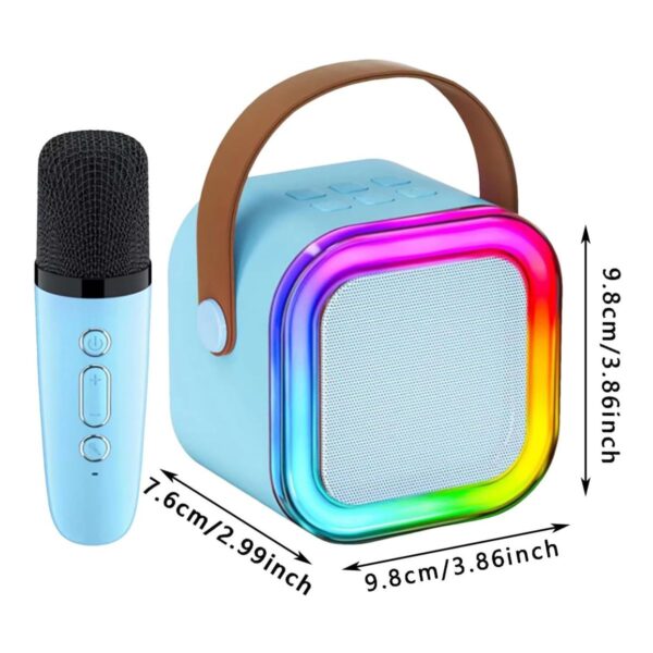 Mini Bocina Bluetooth 10W Karaoke Con 1 Micrófono Inalámbrico