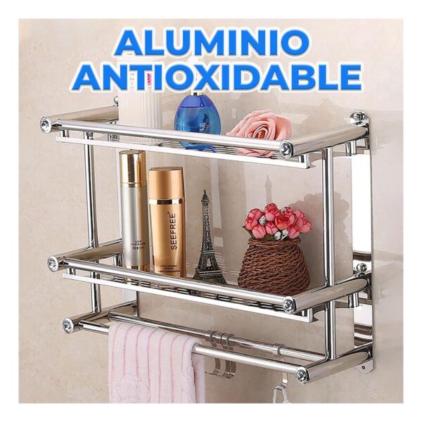 Organizador De Pared Para Baño Acero Inoxidable