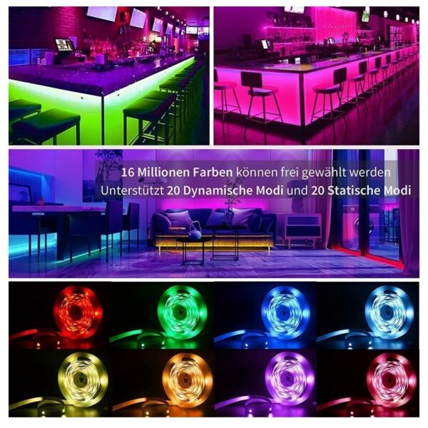 Tira De 10 Metros De Luces LED RGB Control por APP o IR
