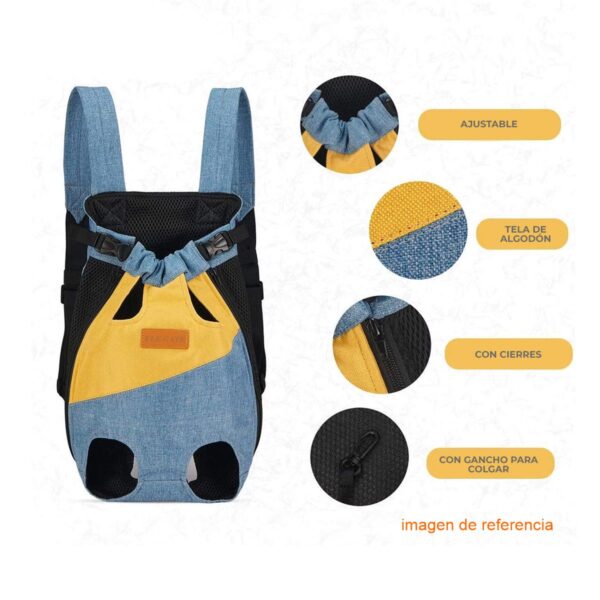 Mochila A 4 Patas Para Mascotas Chicas Roja
