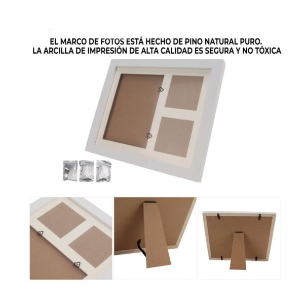 Porta Retrato Para Bebes O Mascotas Con Impresión De Manual De Huella