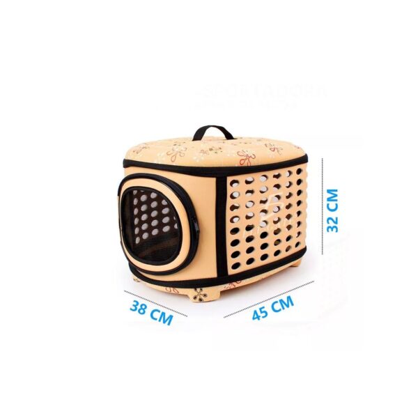 Transportadora Suave y Plegable De Viaje Para Mascotas Rosa
