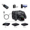 Estacion De Carga Para 2 Controles Inalambricos PS4