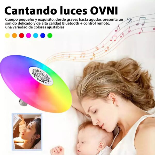 Foco Bocina RGB 48W Con Control Remoto