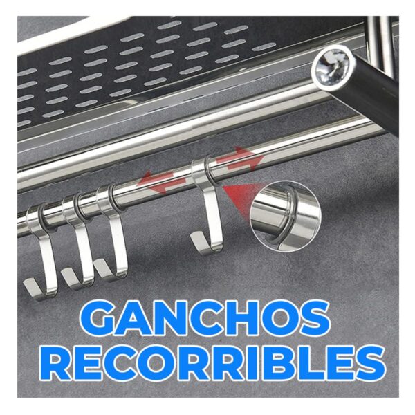 Organizador De Pared Para Baño Acero Inoxidable