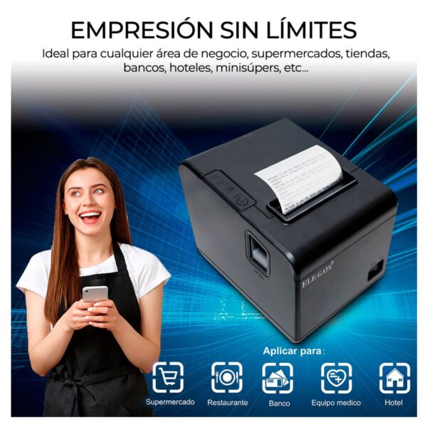 Impresora De Tickets Térmica Corte Automático 80mm Ideal Punto de Venta