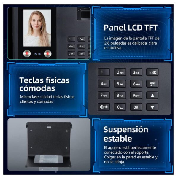 Reloj Checador Con Reconocimiento Facial Y Huella Digital