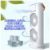 Ventilador De Torre Doble Con Nebulización Con Base Giratoria Y Control Remoto