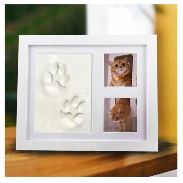 Porta Retrato Para Bebes O Mascotas Con Impresión De Manual De Huella