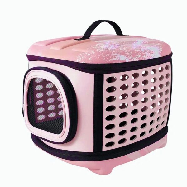 Transportadora Suave y Plegable De Viaje Para Mascotas Rosa