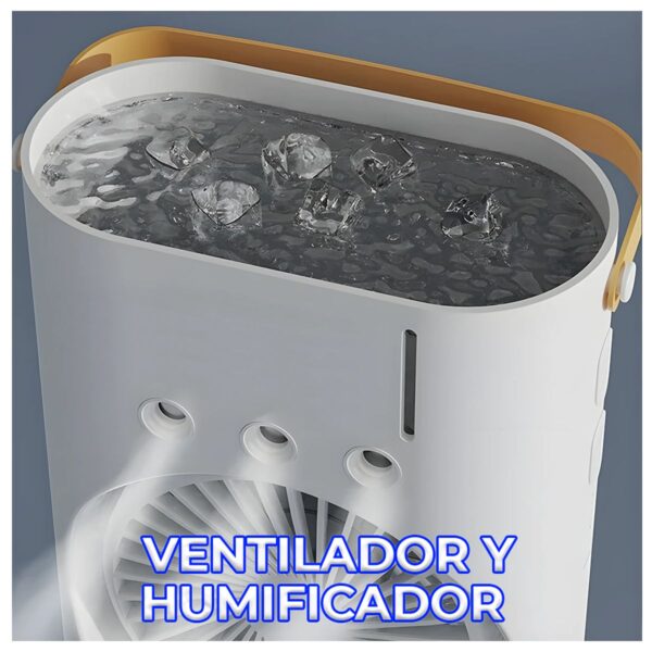 Ventilador De Torre Doble Con Nebulización Con Base Giratoria Y Control Remoto