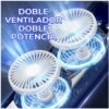 Ventilador De Torre Doble Con Nebulización Con Base Giratoria Y Control Remoto