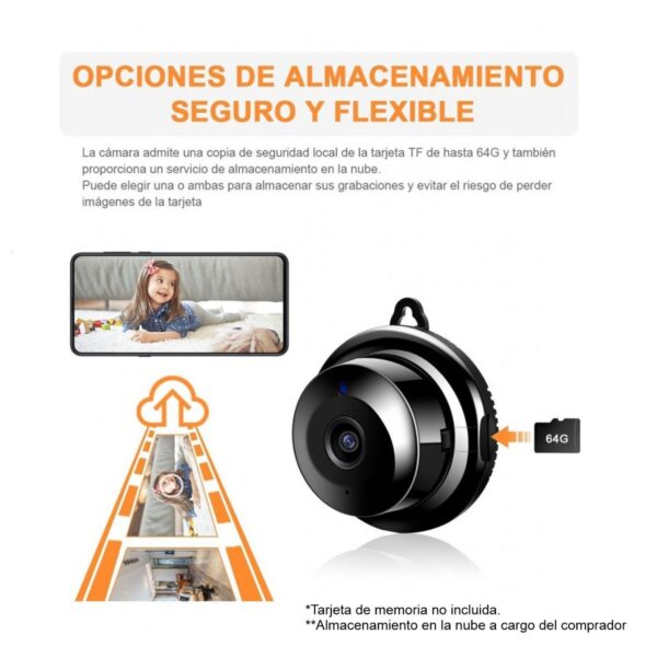 Mini Camara De Seguridad Wifi 720p HD Vision Nocturna Para Android O Iphone