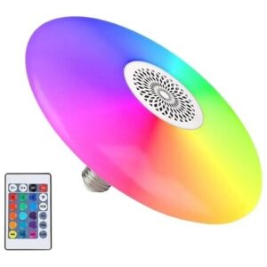 Foco Bocina RGB 48W Con Control Remoto