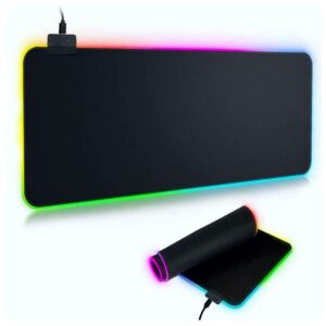 Mouse Pad Gamer Con Luz LED RGB Iluminado 90×40 CM Antideslizante