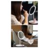 Espejo De Maquillaje Con Luz LED 3 Tonos Recargable