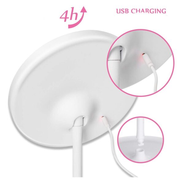 Espejo De Maquillaje Con Luz LED 3 Tonos Recargable