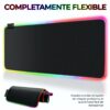 Mouse Pad Gamer Con Luz LED RGB Iluminado 90×40 CM Antideslizante