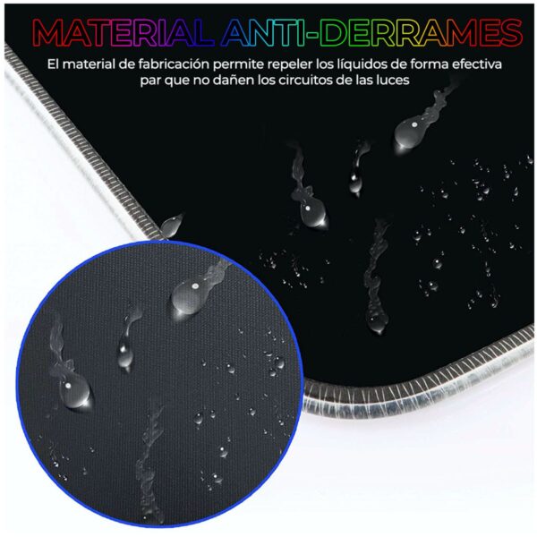 Mouse Pad Gamer Con Luz LED RGB Iluminado 90×40 CM Antideslizante