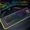 Mouse Pad Gamer Con Luz LED RGB Iluminado 90×40 CM Antideslizante