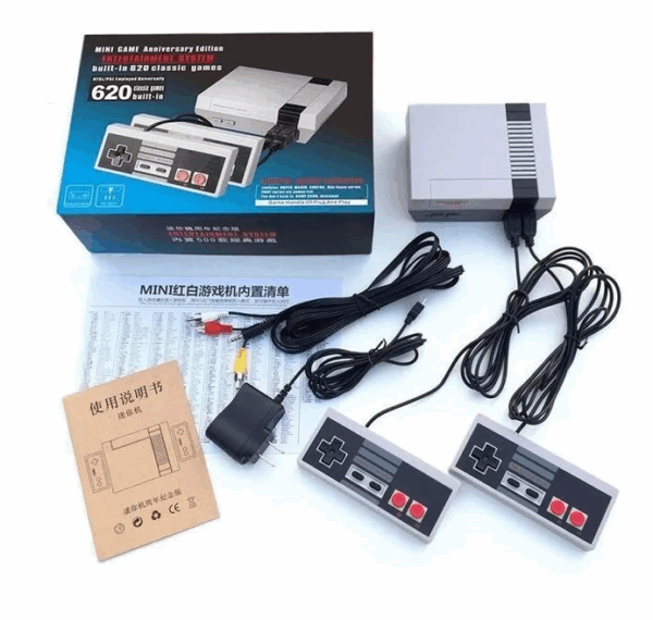 Consola Retro Arcade 620 Juegos Clásicos de 8 Bits Y Dos Controles