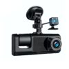 Dashcam Cámara DVR para Auto con Triple Lente Grabación HD 1080P Frontal Interior y Reversa