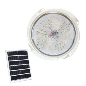 Lámpara Solar LED Circular con Control Remoto – Iluminación Inteligente y Eficiente para Exteriores