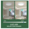 Lámpara Solar LED Circular con Control Remoto – Iluminación Inteligente y Eficiente para Exteriores