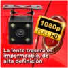 Dashcam Cámara DVR para Auto con Triple Lente Grabación HD 1080P Frontal Interior y Reversa