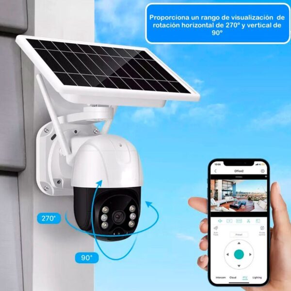 Cámara de Seguridad Solar Conexión por Chip 4G con Resolución de 2MP y Visión Nocturna