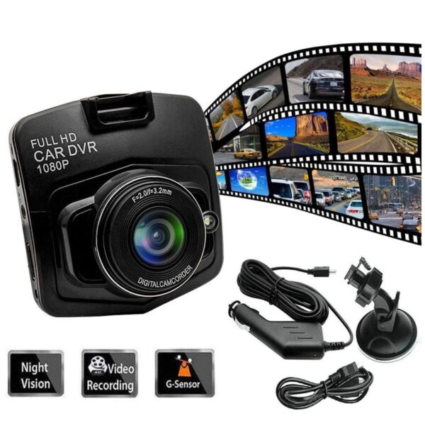 Cámara de Seguridad Vehicular Full HD 1080P con Sensor de Movimiento y Visión Nocturna