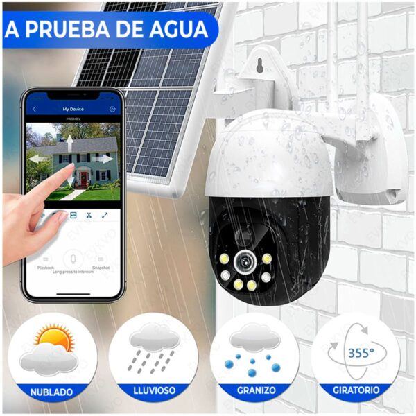 Cámara de Seguridad Solar Conexión por Chip 4G con Resolución de 2MP y Visión Nocturna