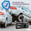 Dashcam Cámara DVR para Auto con Triple Lente Grabación HD 1080P Frontal Interior y Reversa