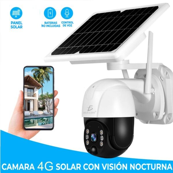 Cámara de Seguridad Solar Conexión por Chip 4G con Resolución de 2MP y Visión Nocturna