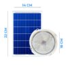 Lámpara Solar LED Circular con Control Remoto – Iluminación Inteligente y Eficiente para Exteriores