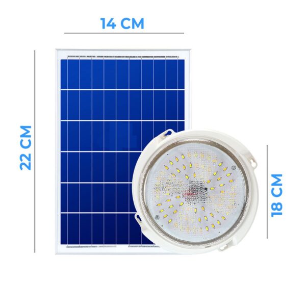 Lámpara Solar LED Circular con Control Remoto – Iluminación Inteligente y Eficiente para Exteriores