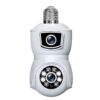 Cámara Dual de Seguridad Tipo Foco 4MP con Socket E27 – Visión Nocturna, IP66, Instalación Rápida