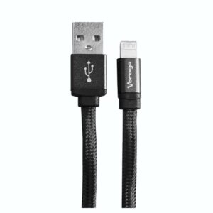 Cable USB a Lightning Vorago 1m Carga y Datos para iPhone  iPad  Color Negro