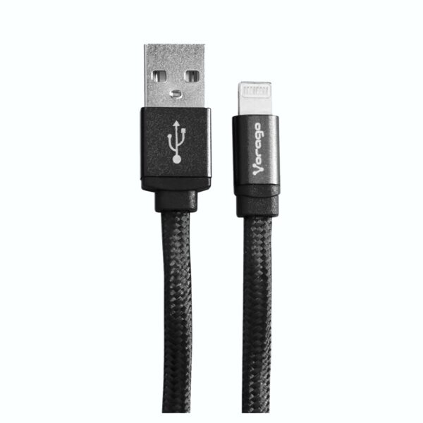 Cable USB a Lightning Vorago 1m Carga y Datos para iPhone  iPad  Color Negro