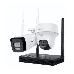 Kit de Videovigilancia IP Inalámbrico Hikvision 2MP 1 Cámara Bala + 1 Domo Audio Bidireccional WiFi H.265+