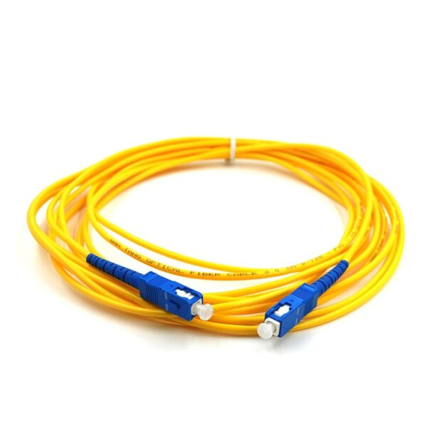 Cable de Fibra Óptica Monomodo 15m Conectores SC/APC, Alta Velocidad y Precisión para Módem y Redes FTTH