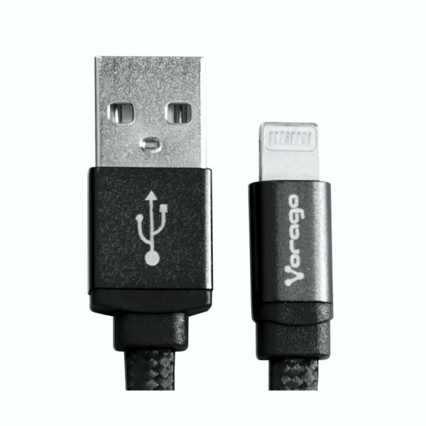 Cable USB a Lightning Vorago 1m Carga y Datos para iPhone  iPad  Color Negro