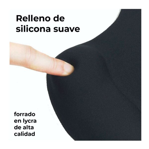 Mousepad Ergonómico Antideslizante con Descanso para Muñeca Color Negro