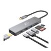Hub Adaptador 6 en 1 – USB-C con HDMI 4K, USB 3.0, SD/MicroSD Carga Rápida hasta 100W y Alta Compatibilidad