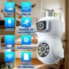 Cámara Dual de Seguridad Tipo Foco 4MP con Socket E27 – Visión Nocturna, IP66, Instalación Rápida